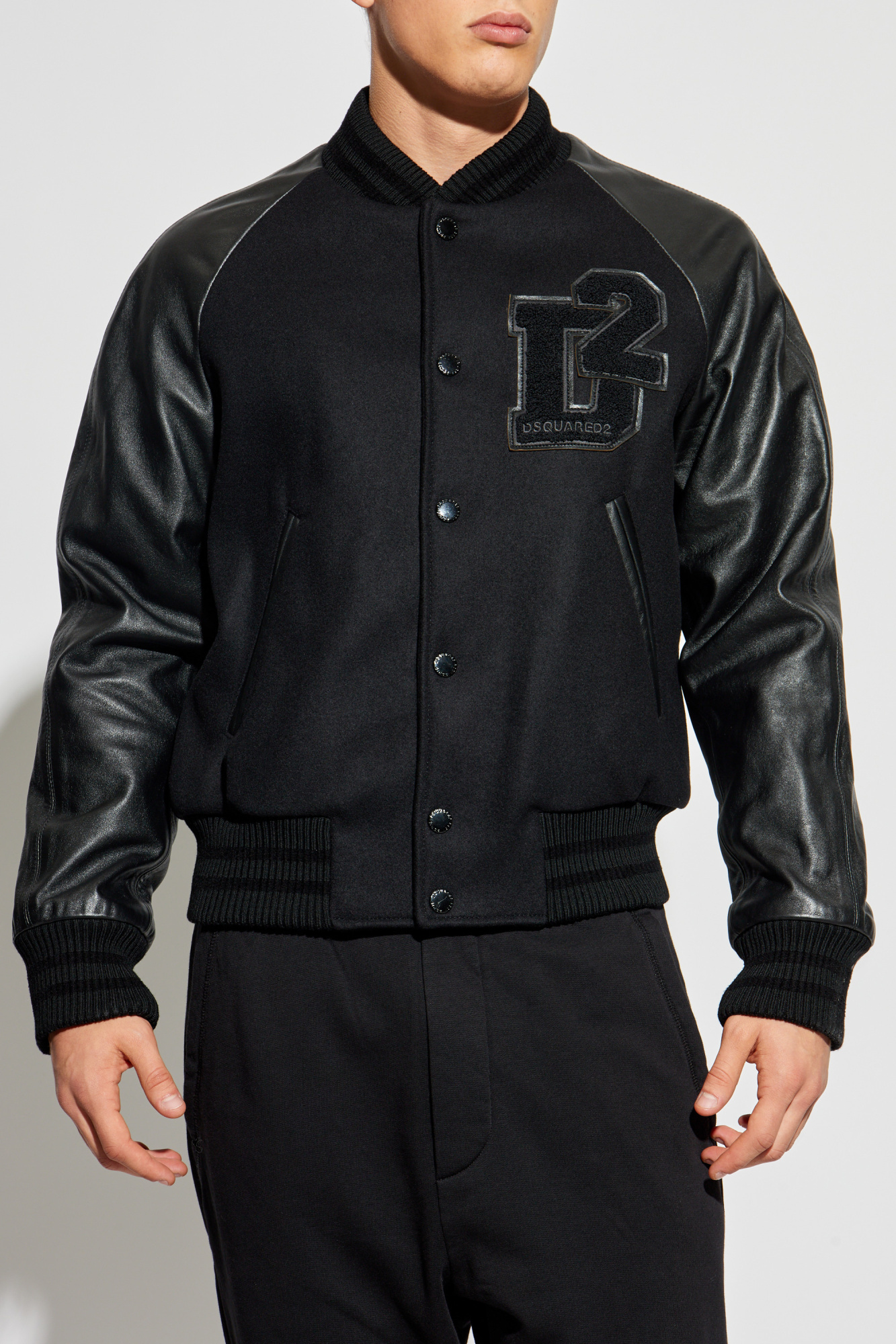 DSQUARED2 トップステッチ ジャケット | ブラック | FARFETCH JP